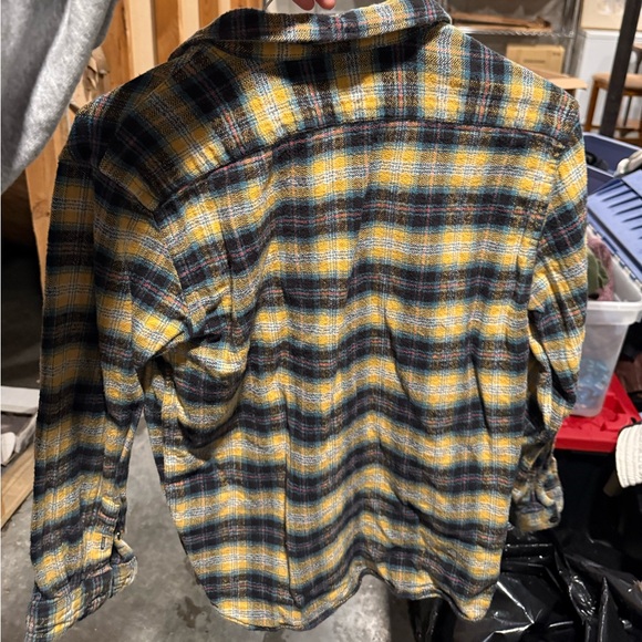 Levi's Men's Yellow and Black Plaid Shirt Jacket - Picture 2 of 3